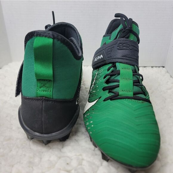Nike Alpha Football Cleats Men’s Size 10 Green Black Mid AQ3209-301
